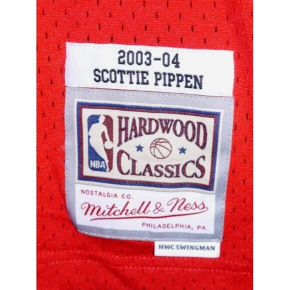 MITCHELL & NESS red jersey Chicago Bulls NBA Scottie Pippen #33 2003-2004 size L - Picture 4 of 6